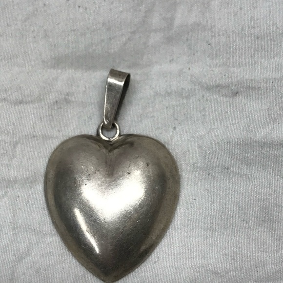 Vintage Taxco Mexico Sterling Silver 925 Heart  Pendant TA-68 - Picture 6 of 6